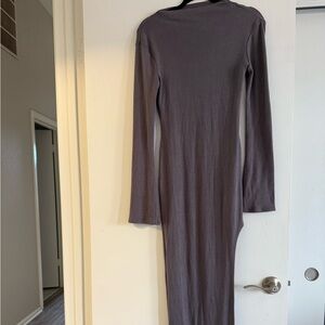 Forever 21 Charcoal Long Sleeve Dress